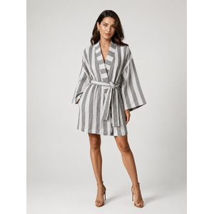 Kimono versatil realizat dintr-o tesatura superba de in cu lurex – Stardust Line